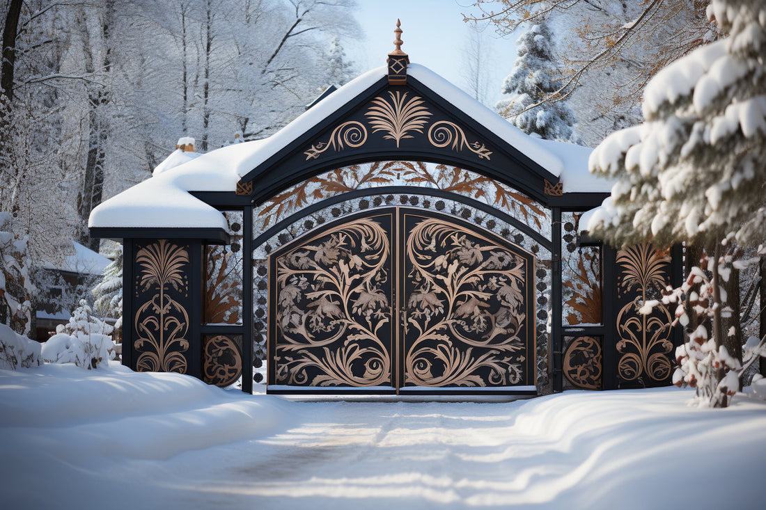 Brama wjazdowa i ogrodzenie styl zakopiański - Zakopane