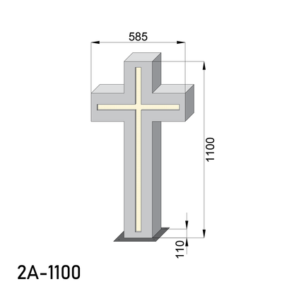 Krzyż nagrobny 2A-1100 2C-1100