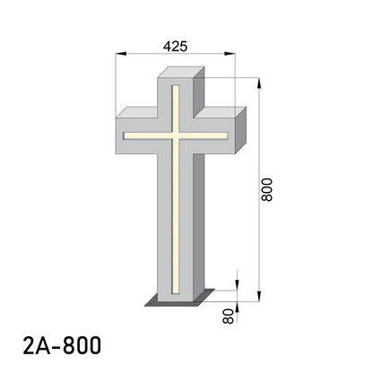 Krzyż nagrobny 2A-800 2C-800