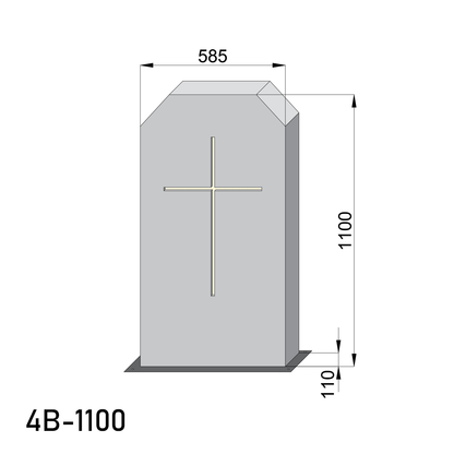 Krzyż nagrobny 4A-1100 4B-1100