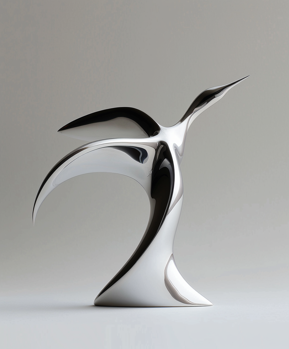 Burzyk balearski - rzeźba z aluminium. Balearic shearwater, sculpted