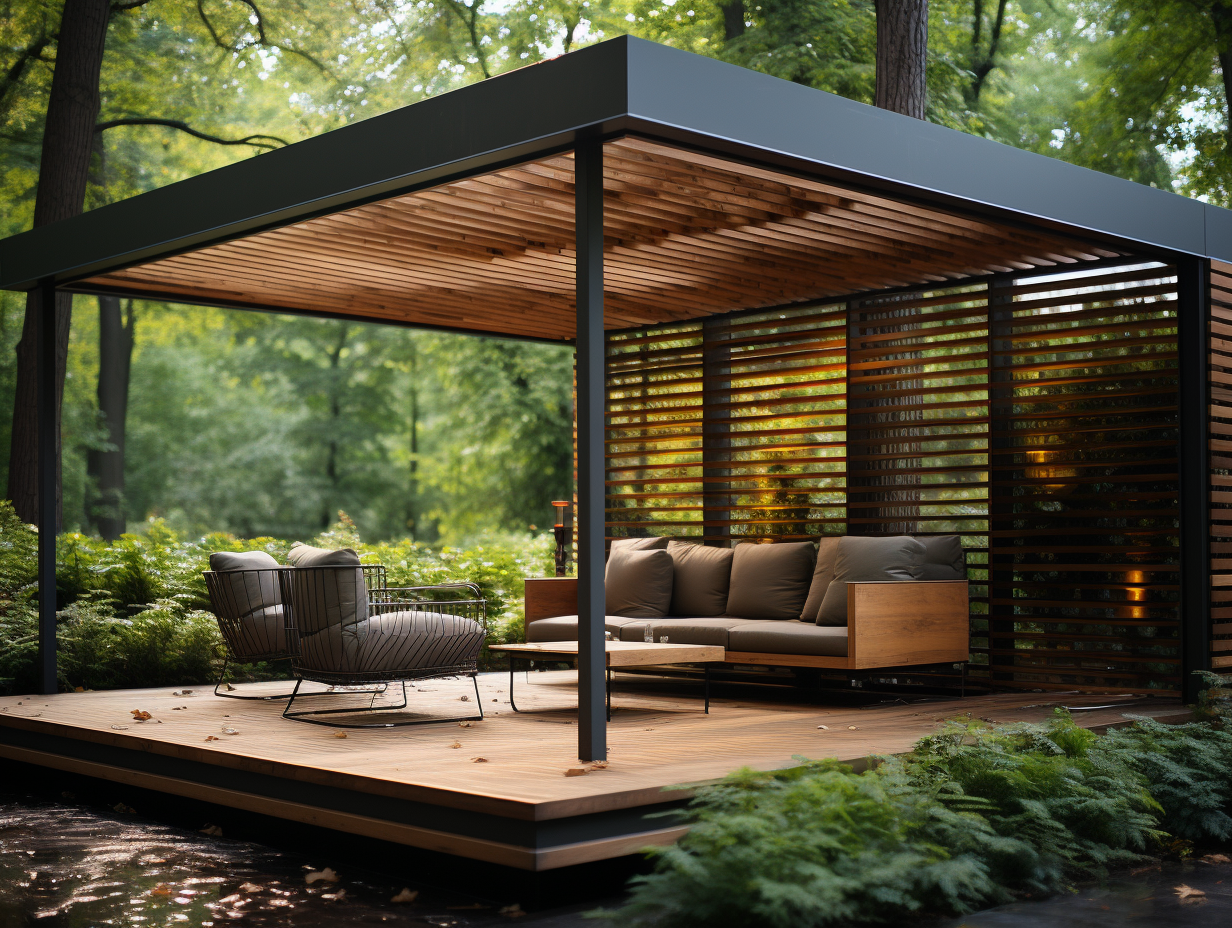 Altana otwarta, ażurowa w stylu skandynawskim