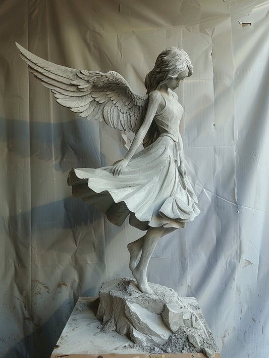 Anioł - rzeźba z betonu architektonicznego lub z gipsu