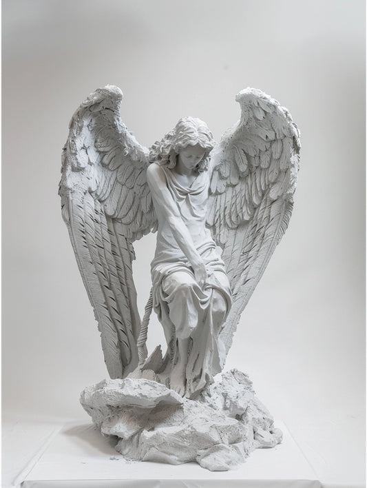 Rzeźba anioła z betonu artystycznego lub z gipsu