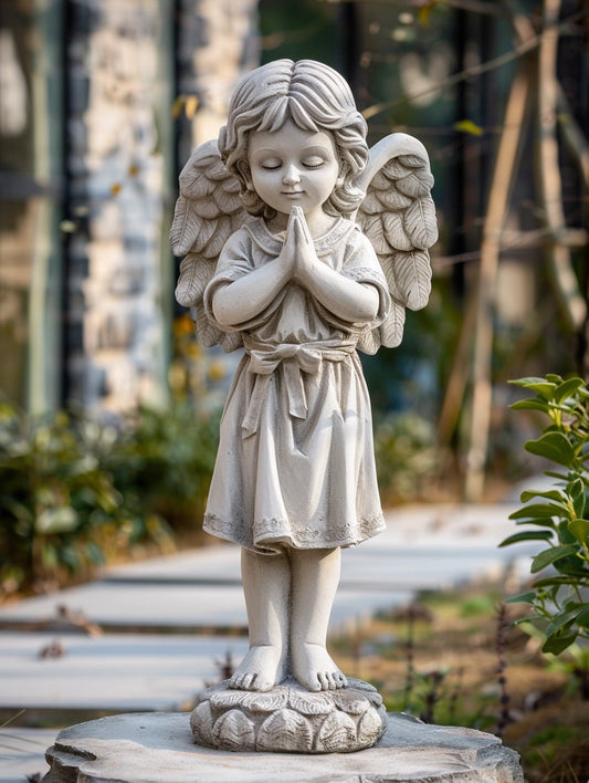 Młody aniołek - rzeźba z betonu architektonicznego lub z gipsu