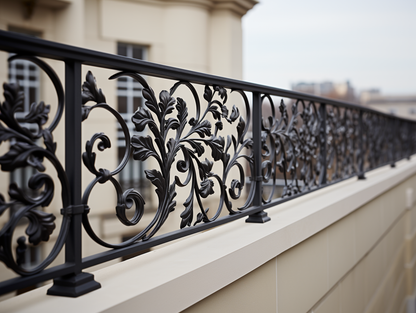 Forged balustrade for balconies, terraces, stairs. Hand forged 