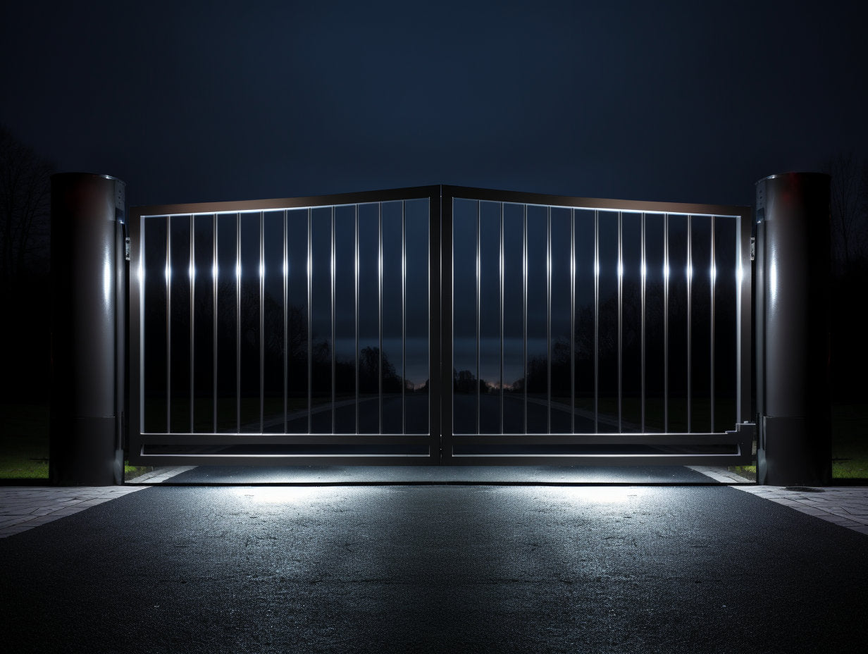 Brama kuta ze stali, wjazdowa do ogrodu, minimalistyczna