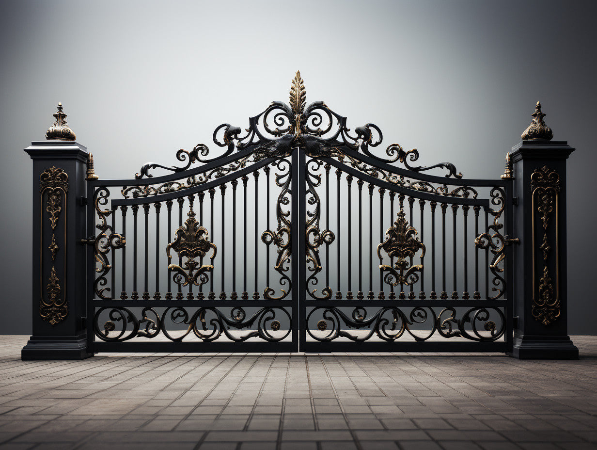 Brama wjazdowa, metalowa - styl wiktoriański kowalstwo
