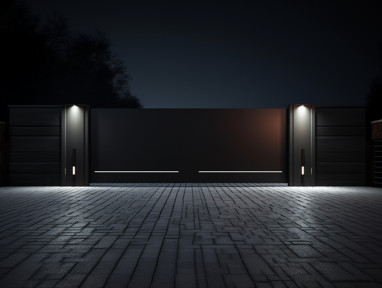 Brama wjazdowa - futurystyczny minimalizm