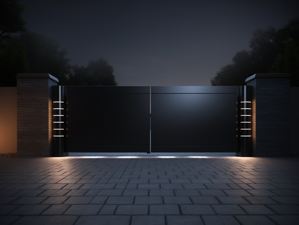 Forged entrance gate - futuristic LED minimalism – IDEOVO ...