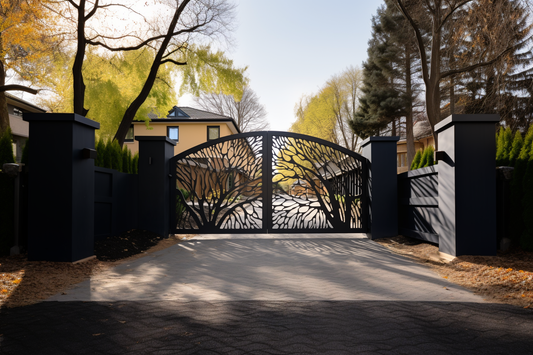 Garden entrance gate made of CorTen steel - Modern, nature 