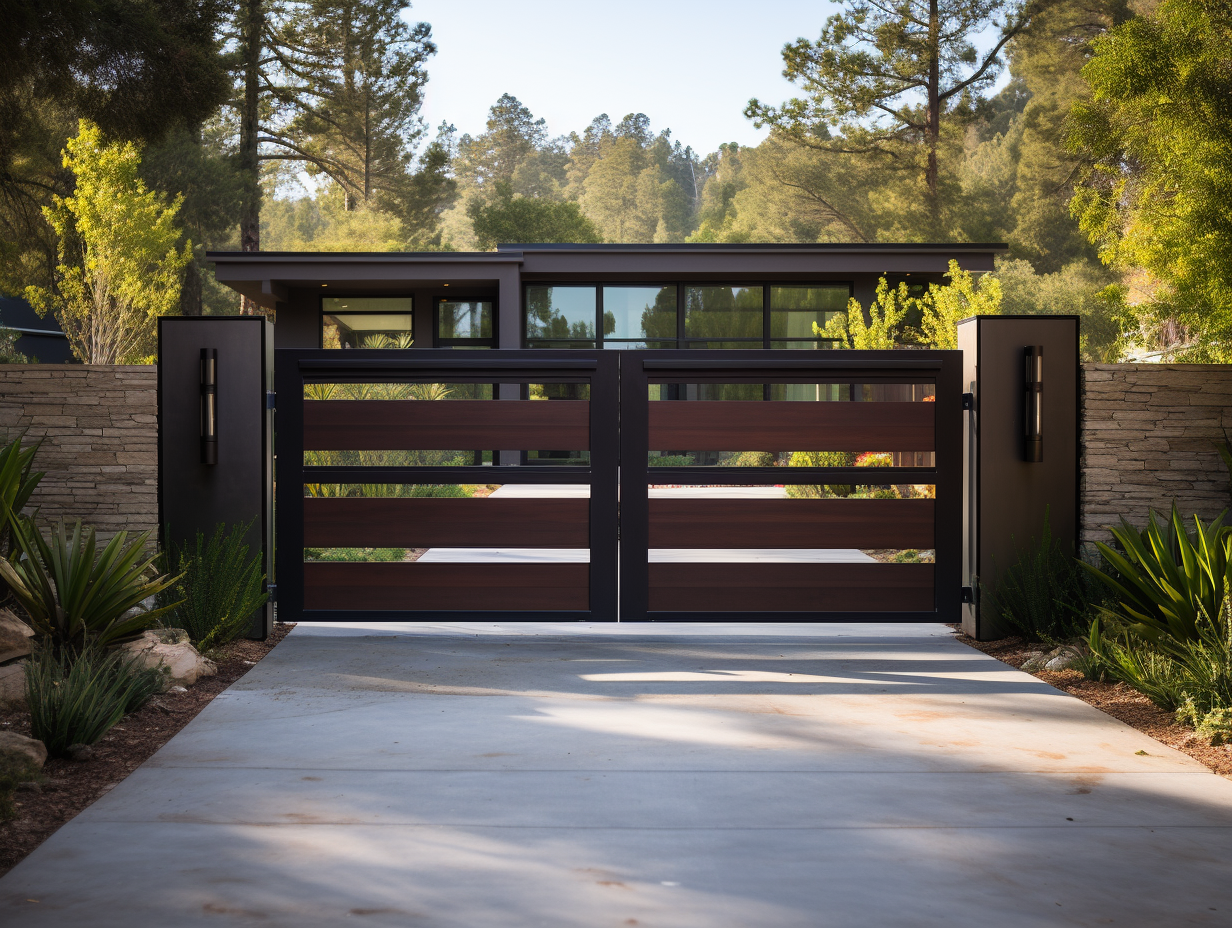 CORTEN Steel Garden Gate Modern – IDEOVO Architektura,, 59% OFF