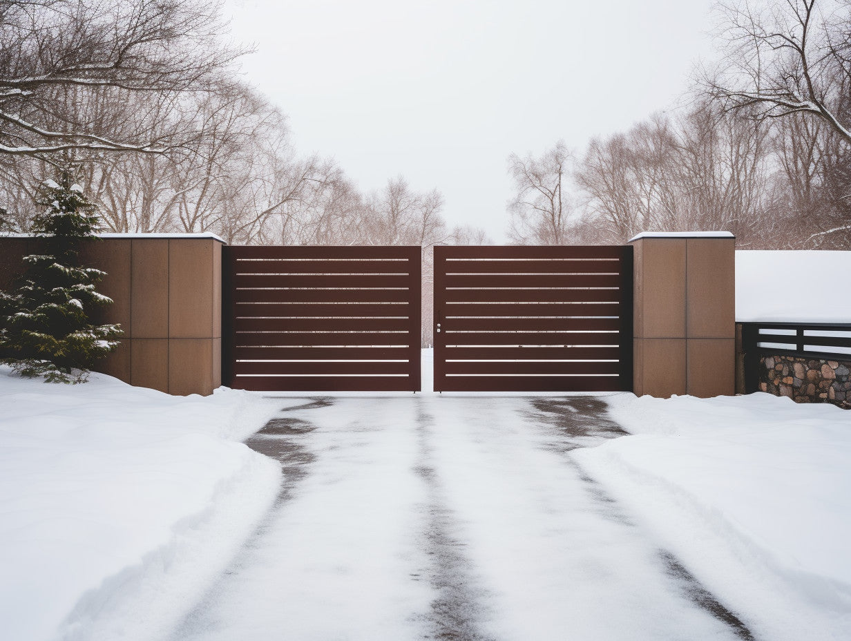 Ekologiczna brama wjazdowa do ogrodu ze stali COR-TEN® - bc03