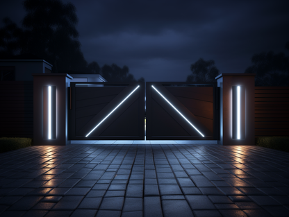 Eingangstor - futuristischer Minimalismus „Dreieck“ 