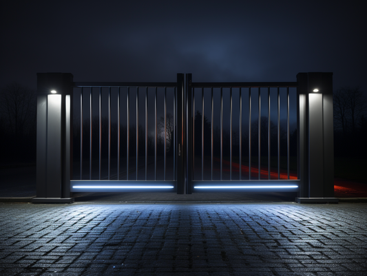 Brama wjazdowa z oświetleniem LED - nowoczesna, oszczędna