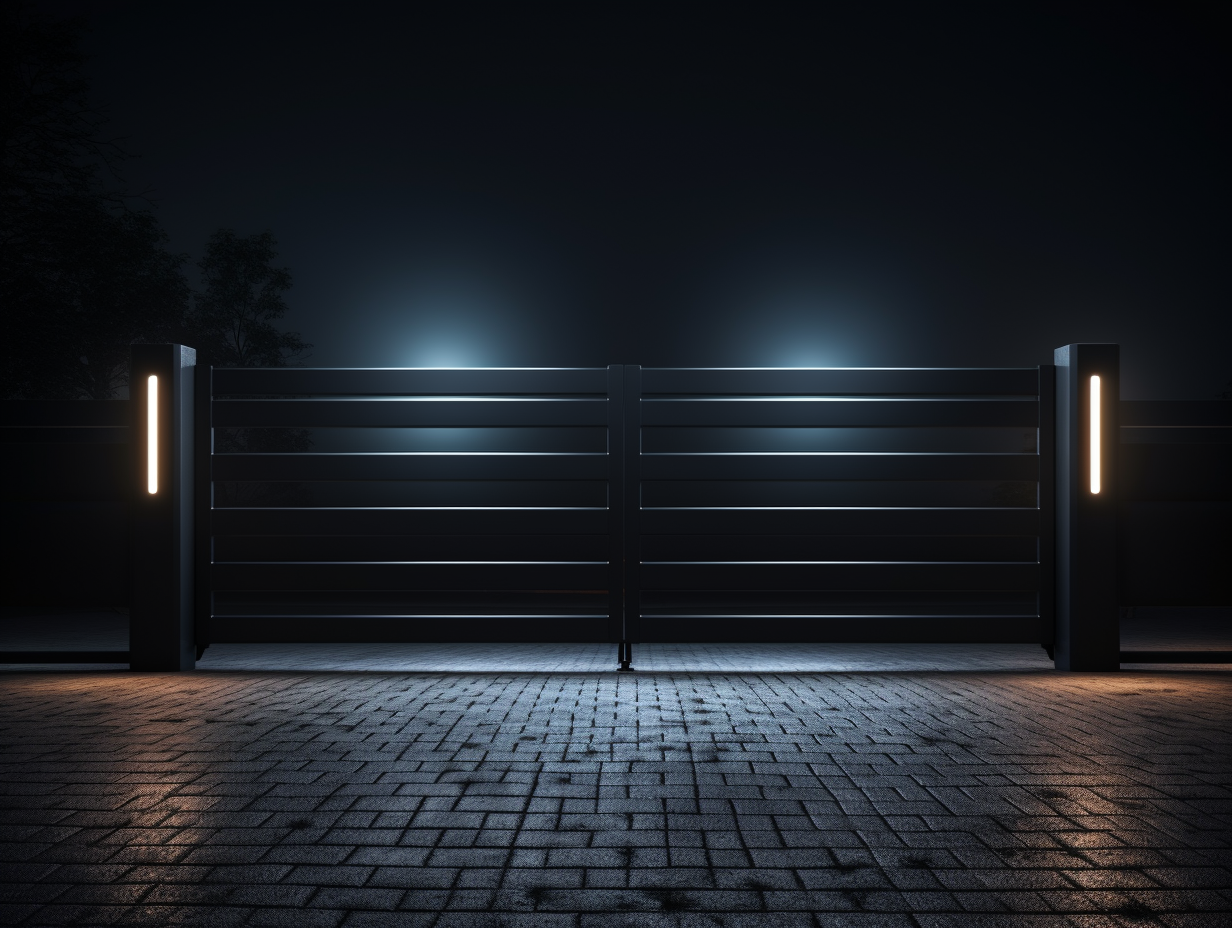 Modern entrance gate - LED minimalism – IDEOVO - Architektura ...
