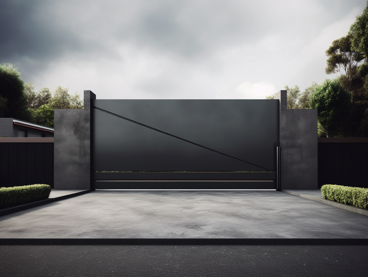 Modern entrance gate - futuristic minimalism β IDEOVO - Architektura ...