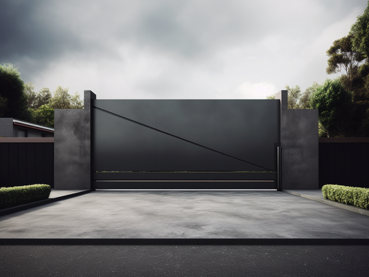 Nowoczesna brama wjazdowa - futurystyczny minimalizm