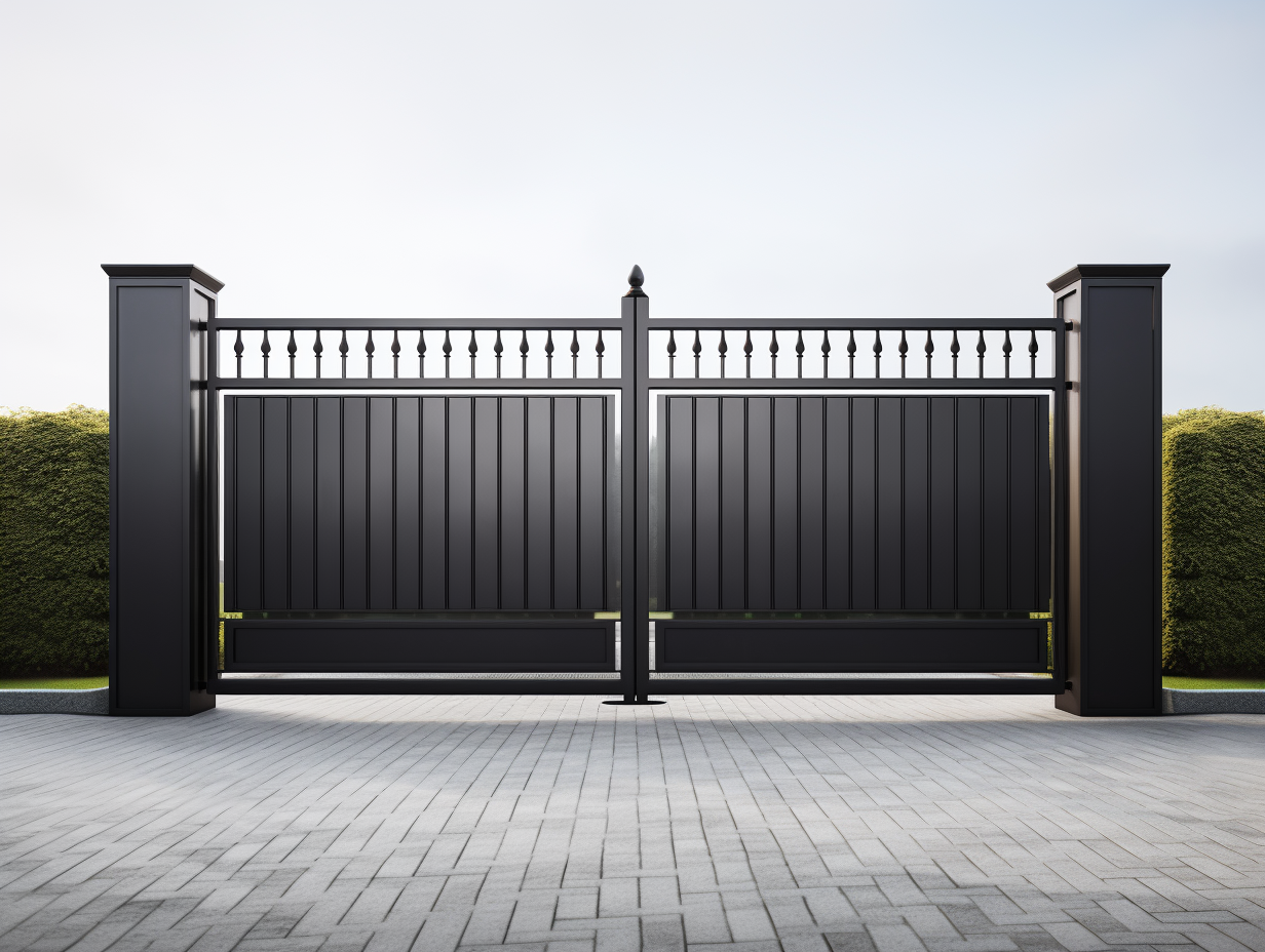 Brama wjazdowa - styl minimalistyczny