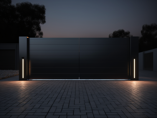 Brama wjazdowa - futurystyczny minimalizm "X"