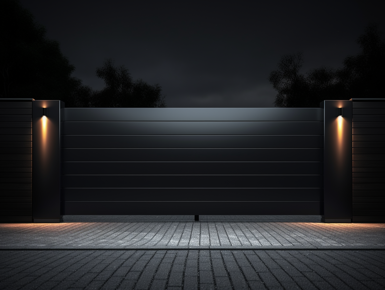 Modern entrance gate, forged of steel. β IDEOVO - Architektura ...