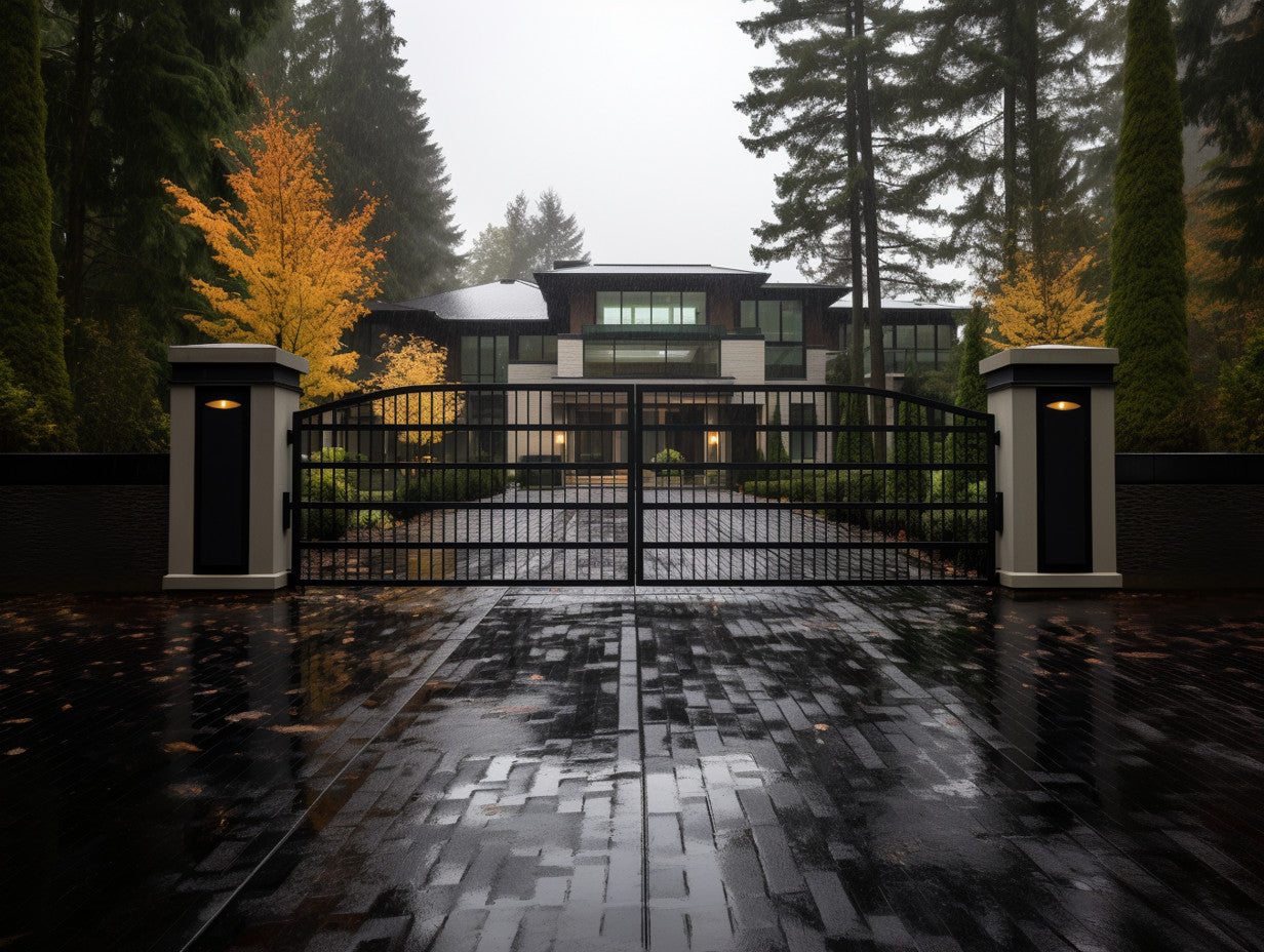 Ekologiczna brama wjazdowa ze stali COR-TEN® - bc01