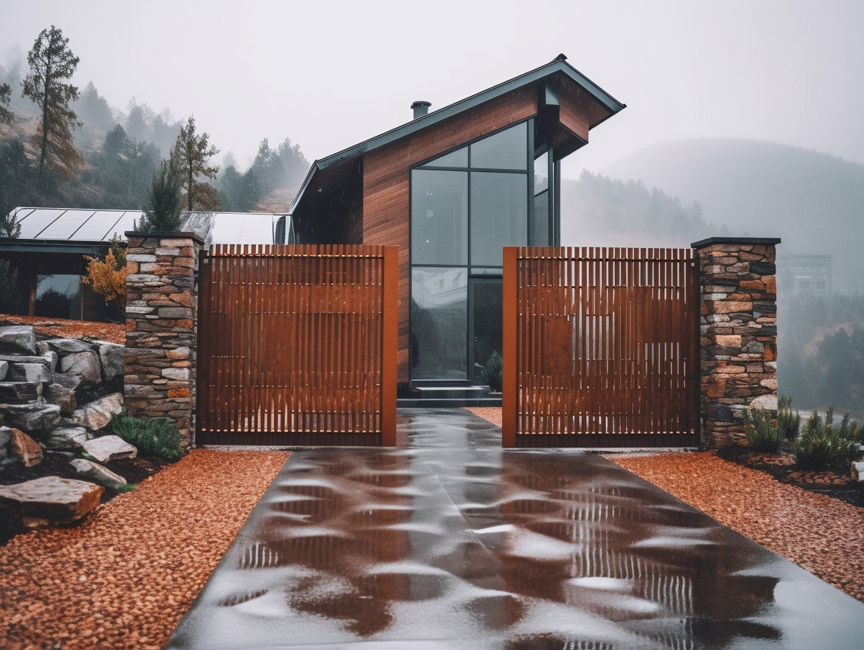 Brama wjazdowa ze stali COR-TEN® korten