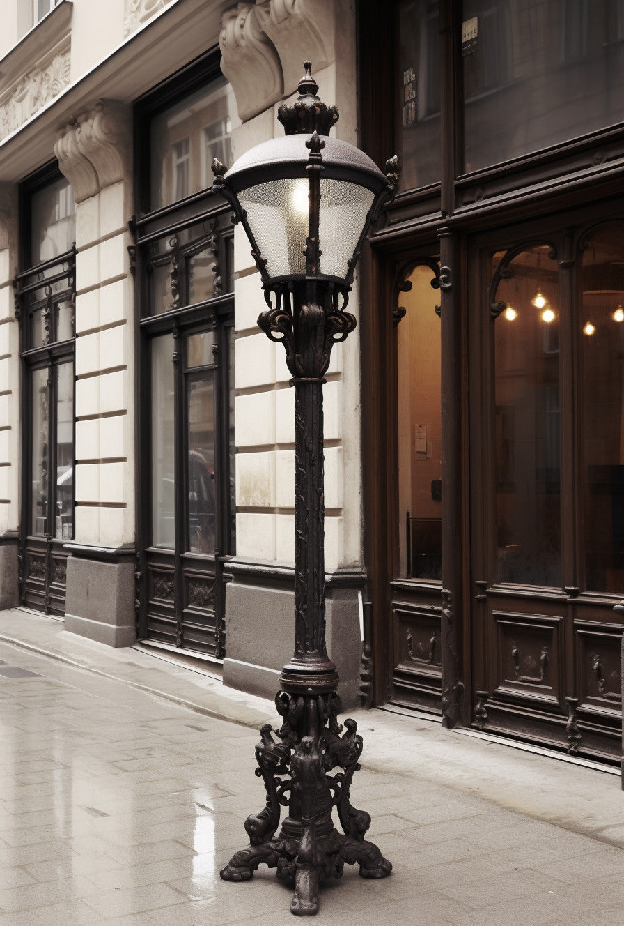 "Będomir" - Ozdobna latarnia uliczna, stalowa