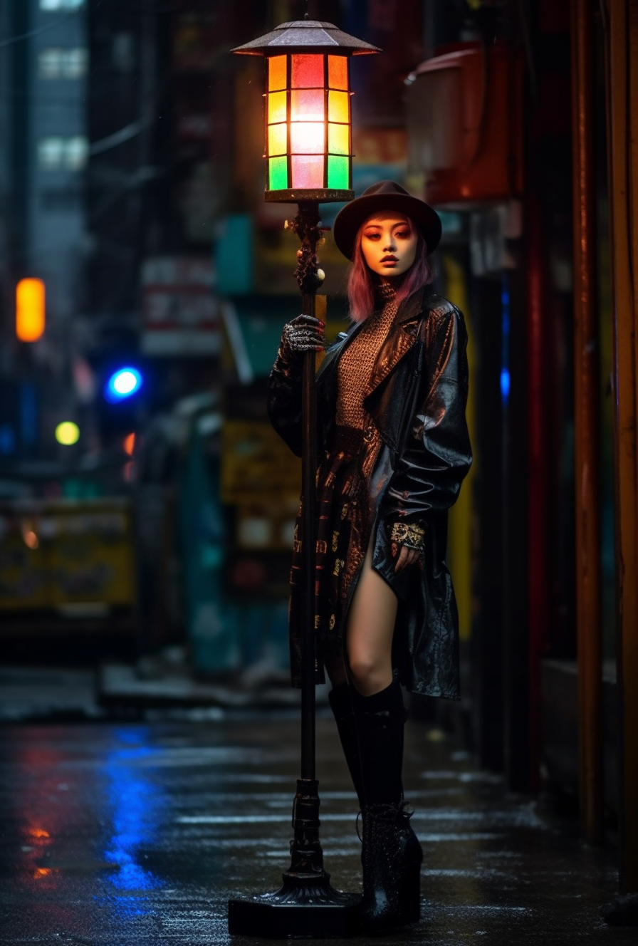 "Budzimir" - Latarnia uliczna na wymiar z witrażem.. Lampa kuta z witraż