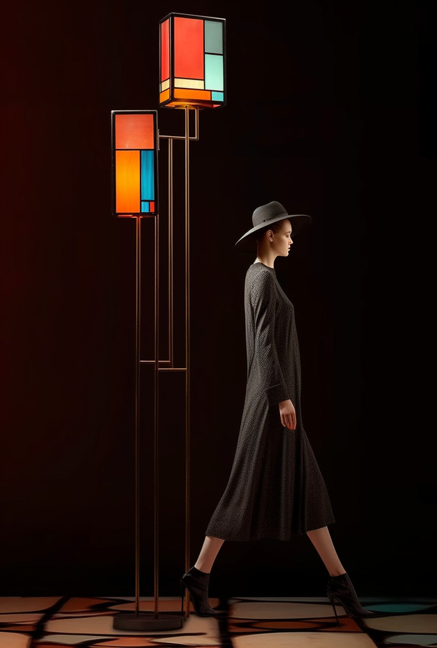 "Czcirad" - Latarnia ze stali projektowana na wymiar. W stylu Bauhaus.. Lampa ogrodowa uliczna