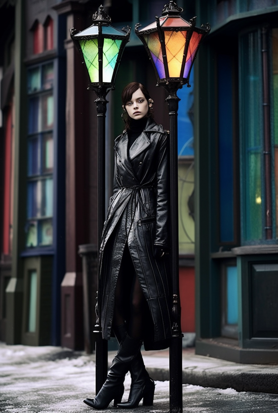 "Ciecierad" - Latarnia z witrażem LED. Kowalstwo artystyczne. Lampa ogrodowa kuta