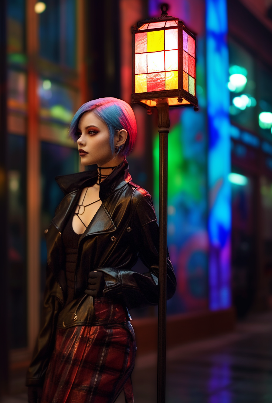 "Chalimir" - Latarnia z witrażem na wymiar. Kowalstwo artystyczne. Lampa kuta