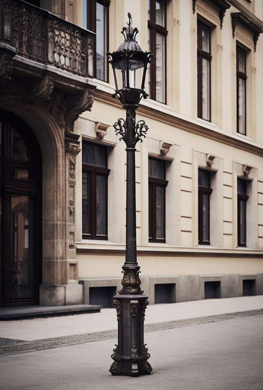 "Bezprym" - ozdobna latarnia uliczna, lampa kuta