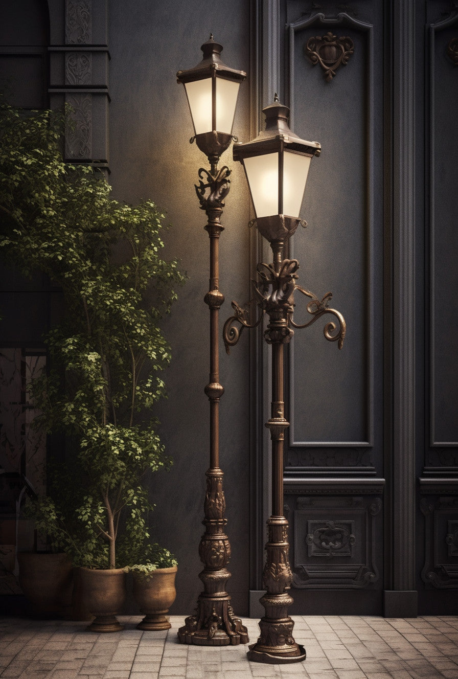 "Boguząd" - Street lamp, custom-made artistic blacksmithing.