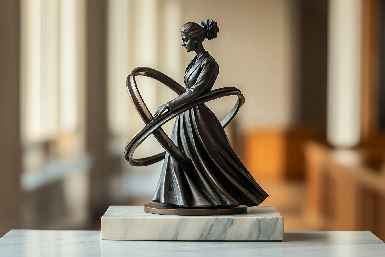 Maria Skłodowska-Curie statuetka z brązu