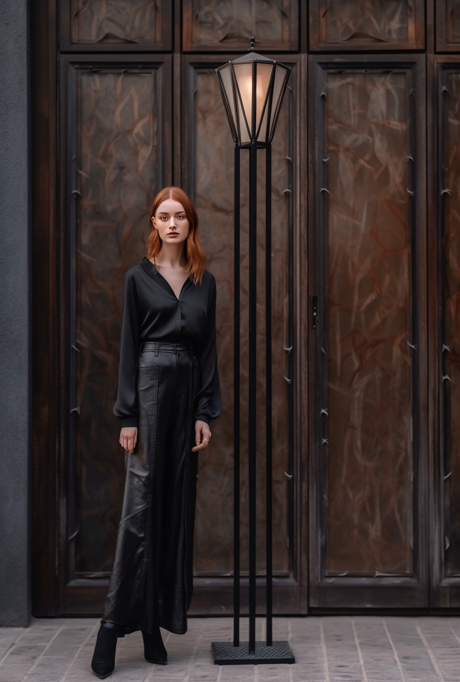 "Brosław" - Minimalistyzna latarnia uliczna na wymiar. Lampa kuta na wymiar. Kowalstwo artystyczne