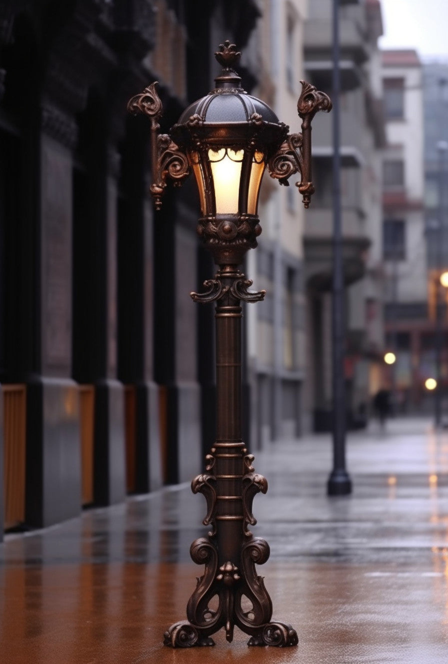 "Bratumił" - Latarnia na wymiar. Gotycka. Kowalstwo artystyczne. Lampa ogrodowa uliczna kuta