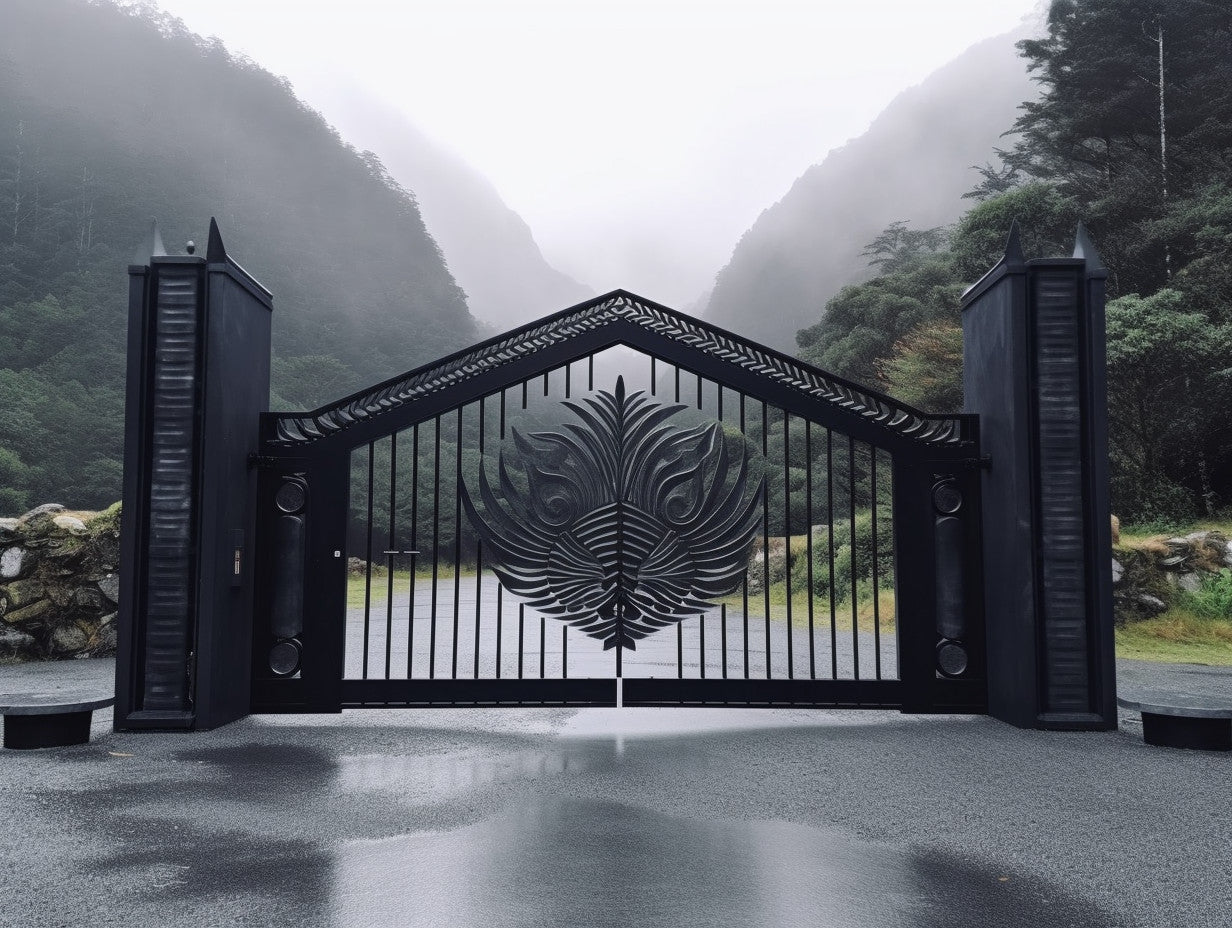 Custom-made forged steel entrance gate -