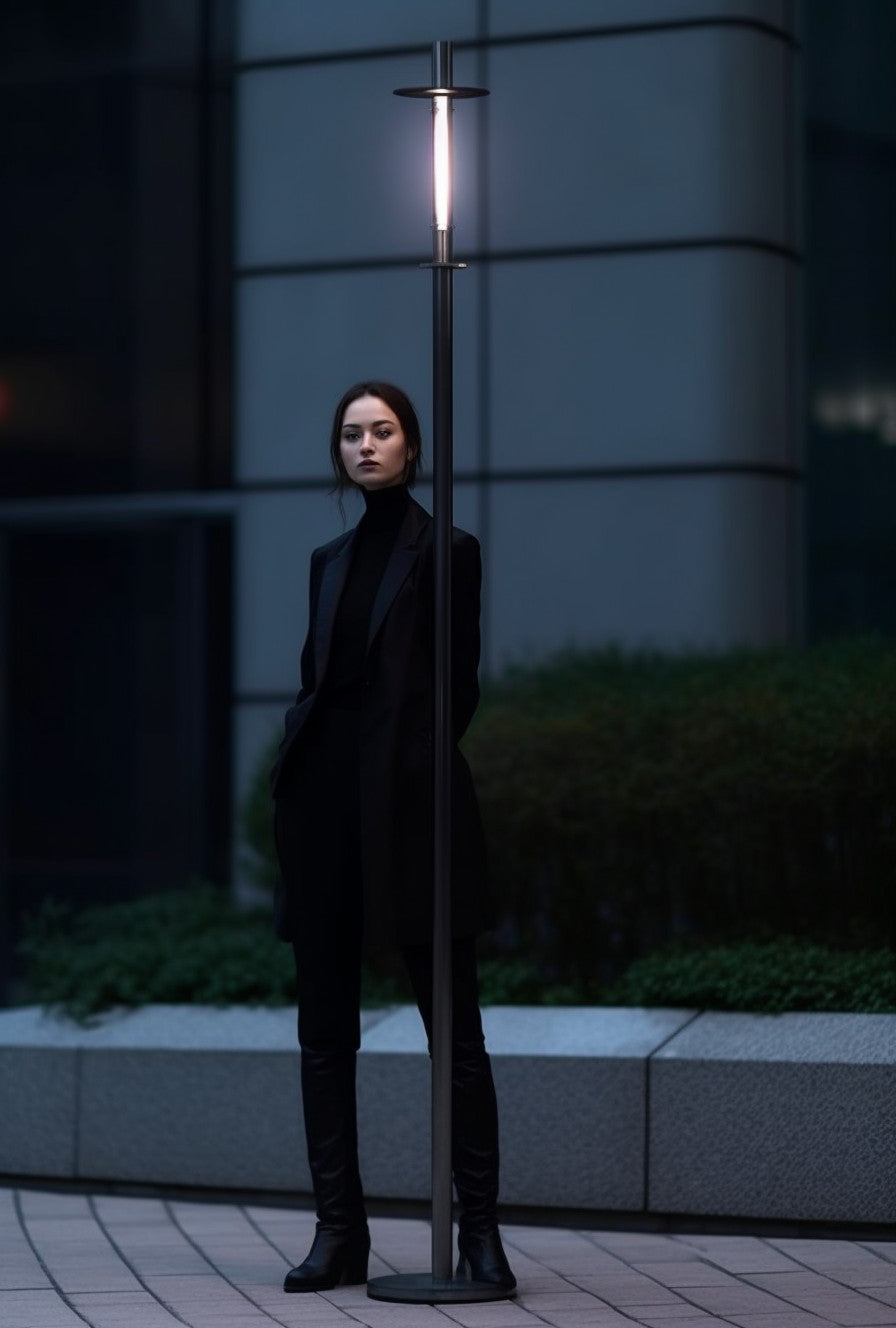 "Dalestryj" - Minimalistyczna latarnia uliczna i posesyjna kuta na wymiar. ogród