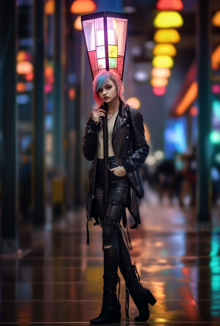 "Ciechomir" - Latarnia z witrażem LED. Kowalstwo artystyczne. Lampa kuta