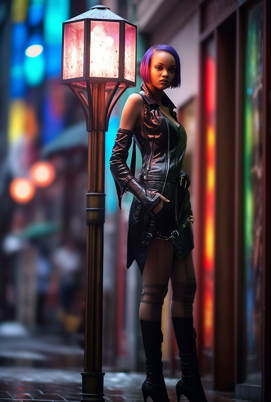 "Ciechosław" - Latarnia z witrażem LED. Kowalstwo artystyczne.