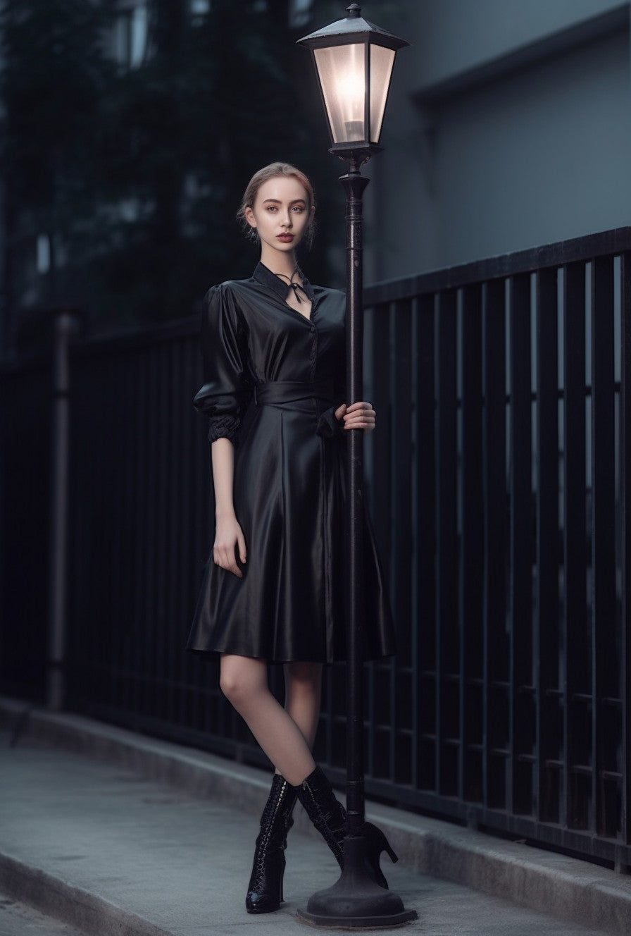 "Derwan" - Minimalistyczna latarnia kuta. Klasyczny design. ogród uliczna