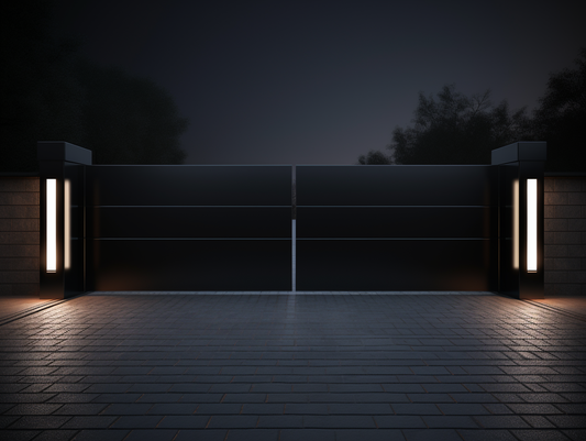 Brama wjazdowa - futurystyczny minimalizm "pełna"