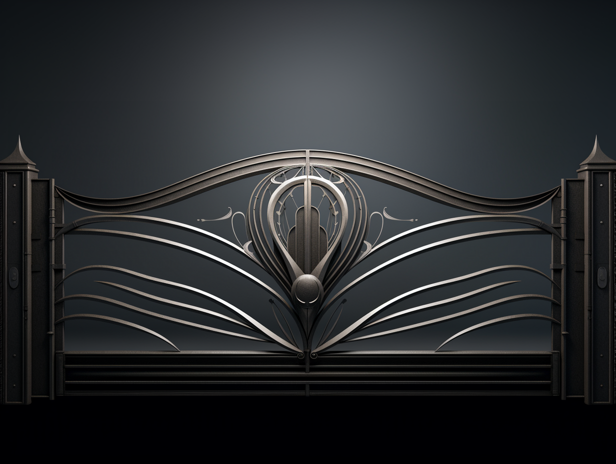 Przęsło ogrodzeniowe - futurystyczne art deco