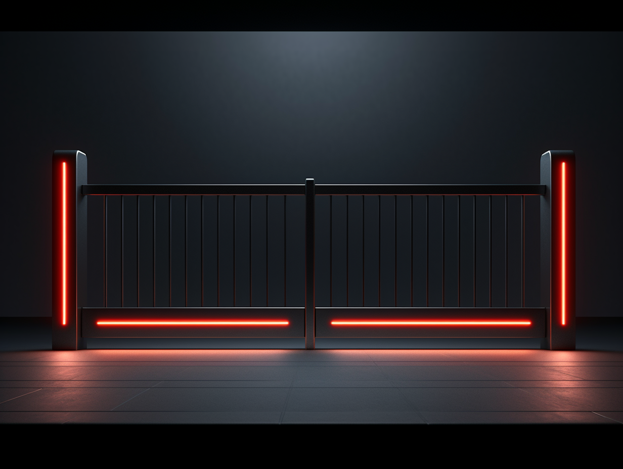 Przęsło ogrodzeniowe z podświetleniem LED - futurystyczny modernizm