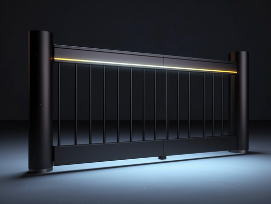 Zaun mit LED-Hintergrundbeleuchtung – modernes Design 