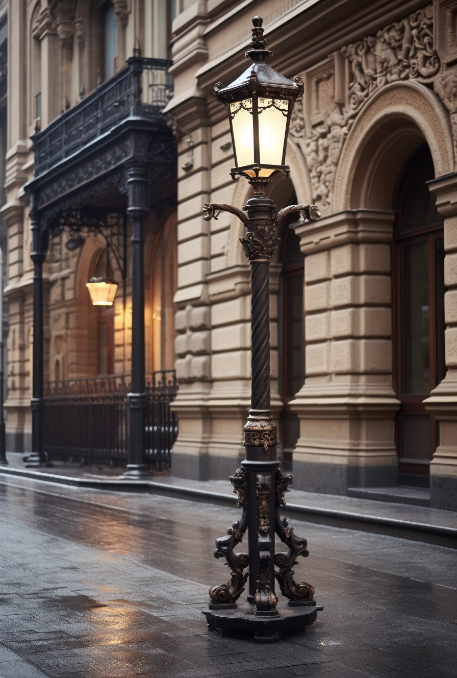 "Bronsław" - Latarnia ogrodowa na wymiar. Kowalstwo artystyczne. Gotyk. Uliczna kuta ze stali