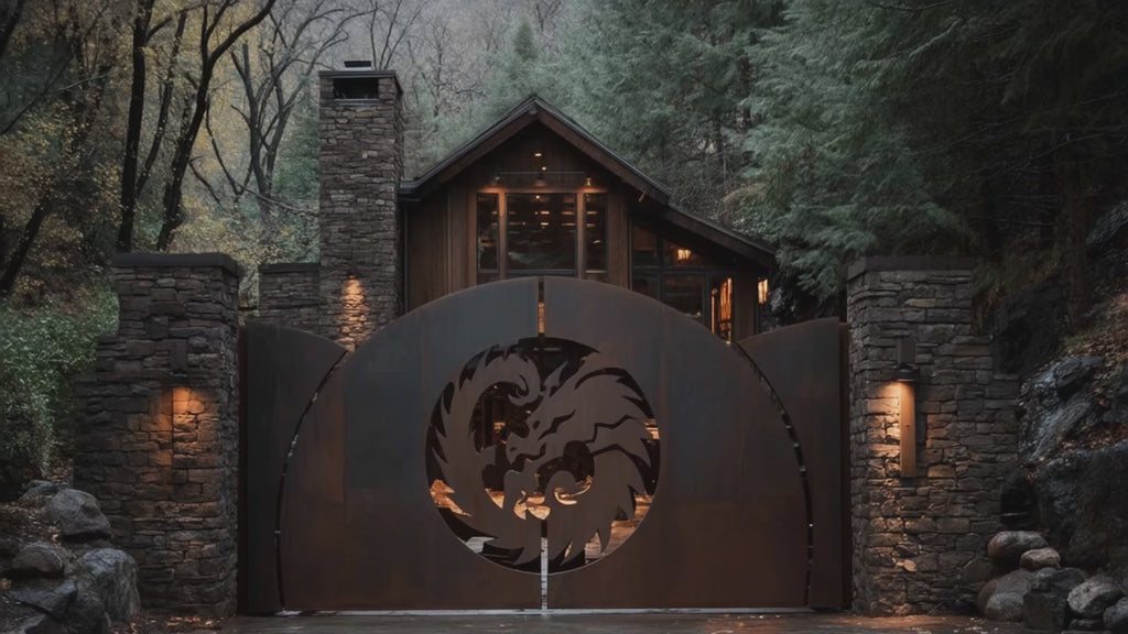 Brama wjazdowa „Smok Corten” – Siła Natury i Stali