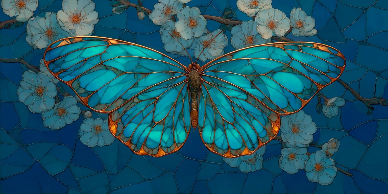 Witraż motyl Tiffany's 