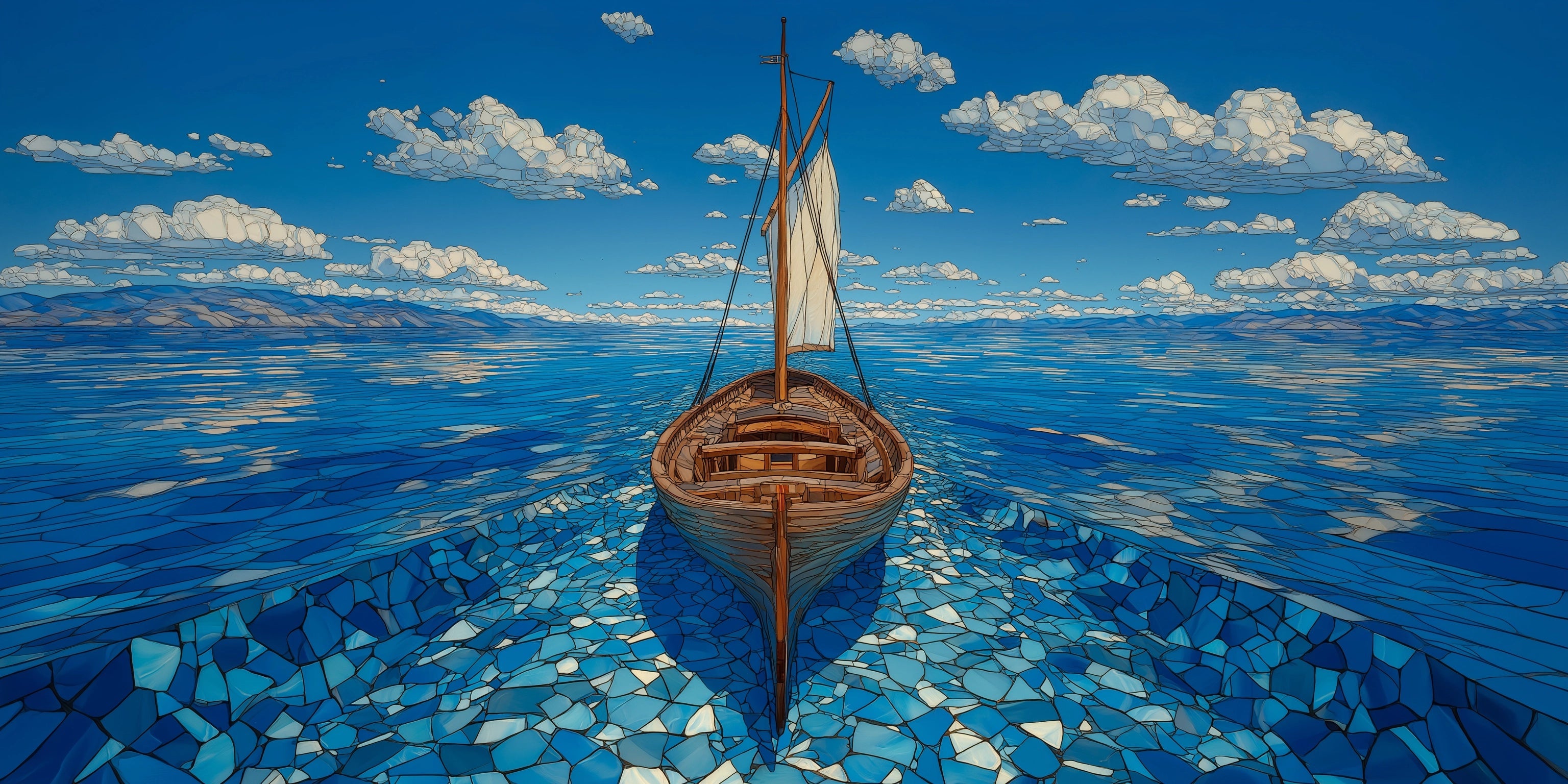 "Navis Caelestis"
(Niebiański Okręt) witraż obraz